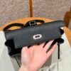 Hermes Kelly Ado CK89 Black Togo Leather Silver Hardware All Handmade