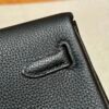 Hermes Kelly Ado CK89 Black Togo Leather Silver Hardware All Handmade