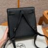 Hermes Kelly Ado CK89 Black Togo Leather Silver Hardware All Handmade