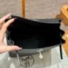 Hermes Kelly Ado CK89 Black Togo Leather Silver Hardware All Handmade