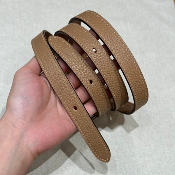 Hermes Halzan 0M Chai/18 Etoupe 31*20*10cm Clememce Leather Gold Hardware