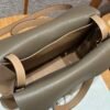 Hermes Halzan 0M Chai/18 Etoupe 31*20*10cm Clememce Leather Gold Hardware