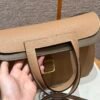 Hermes Halzan 0M Chai/18 Etoupe 31*20*10cm Clememce Leather Gold Hardware