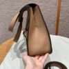 Hermes Halzan 0M Chai/18 Etoupe 31*20*10cm Clememce Leather Gold Hardware