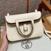 Hermes Halzan I2 Nata/0M Chai Clememce Leather Gold Hardware