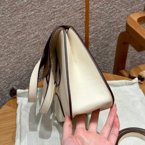 Hermes Halzan I2 Nata/0M Chai Clememce Leather Gold Hardware