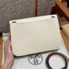 Hermes Halzan I2 Nata/0M Chai Clememce Leather Gold Hardware