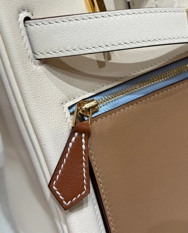 Hermes Birkin Colormatic 30*22*16 I2 Nata Swift Leather Gold Hardware
