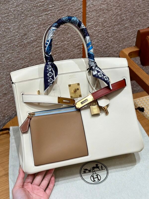 Hermes Birkin Colormatic 30*22*16 I2 Nata Swift Leather Gold Hardware