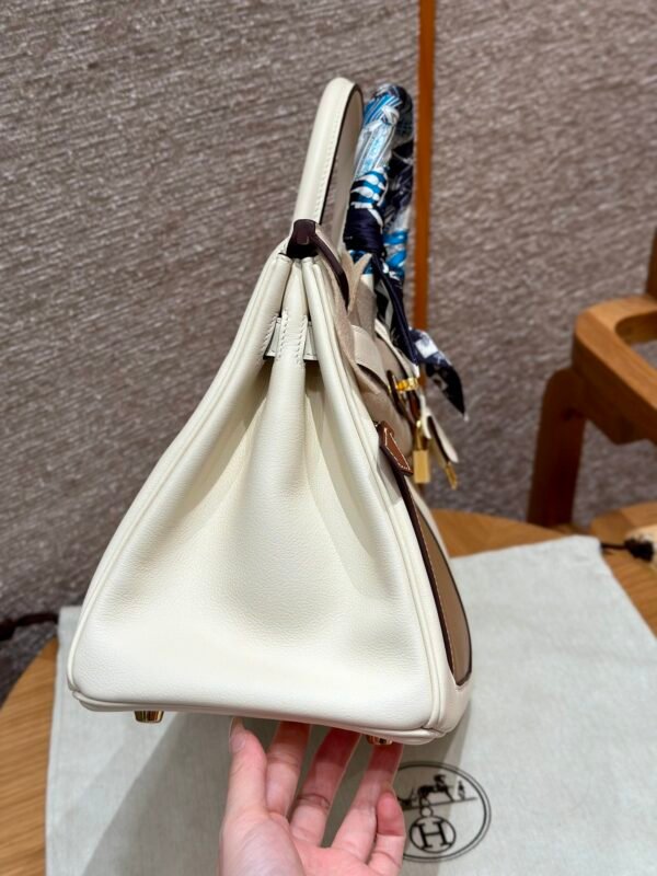 Hermes Birkin Colormatic 30*22*16 I2 Nata Swift Leather Gold Hardware