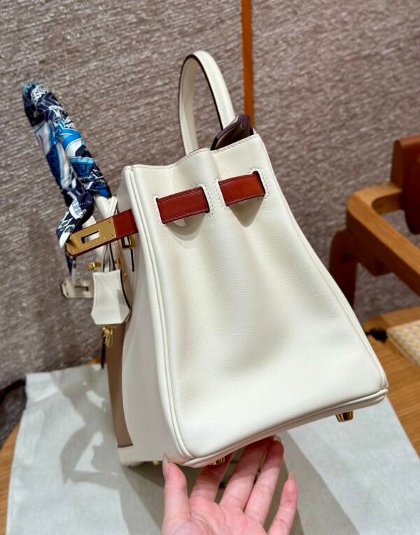 Hermes Birkin Colormatic 30*22*16 I2 Nata Swift Leather Gold Hardware