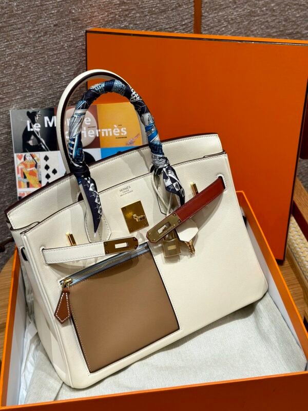 Hermes Birkin Colormatic 30*22*16 I2 Nata Swift Leather Gold Hardware