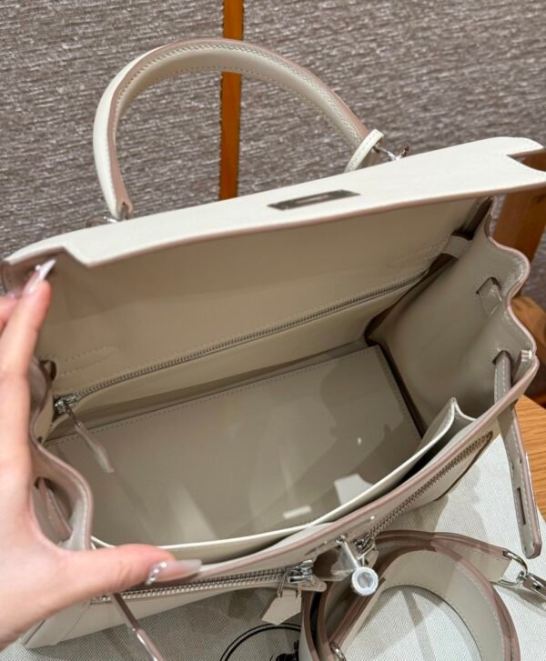 DDMode Hermes Kelly Lakis 28CM CK10 Craie Swift Leather Silver Hardware