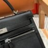 DDMode Hermes Kelly 32CM Lakis Bag CK89 Black Silver Hardware Swift Leather