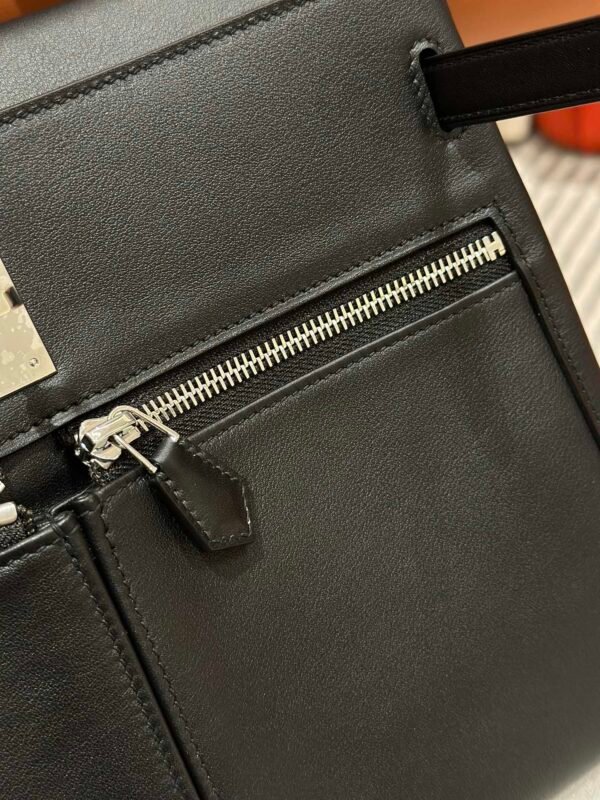 DDMode Hermes Kelly 32CM Lakis Bag CK89 Black Silver Hardware Swift Leather