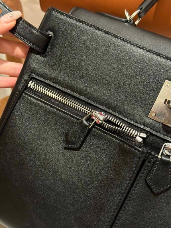 DDMode Hermes Kelly 32CM Lakis Bag CK89 Black Silver Hardware Swift Leather