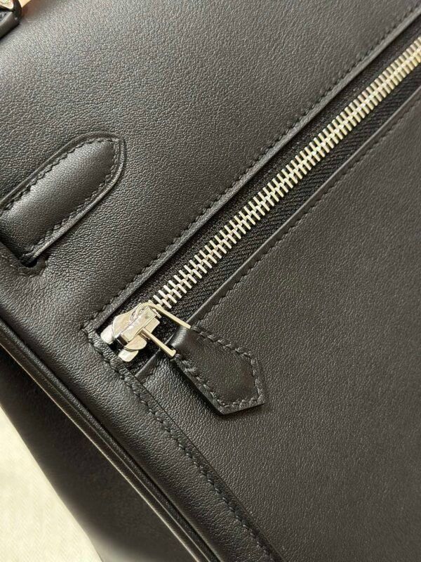 DDMode Hermes Kelly 32CM Lakis Bag CK89 Black Silver Hardware Swift Leather