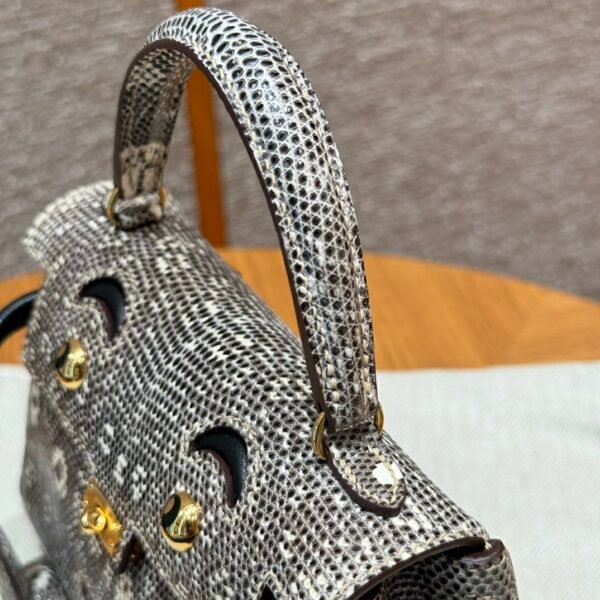 DDMode Hermes Kelly Doll 1B Ombre Lizard Leather Gold Hardware
