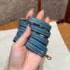 Hermes Kelly Doll 75 Blue Jean/i6 Rose extreme Swift Leather Gold Hardware