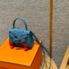 Hermes Kelly Doll 75 Blue Jean/i6 Rose extreme Swift Leather Gold Hardware