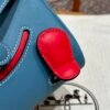 Hermes Kelly Doll 75 Blue Jean/i6 Rose extreme Swift Leather Gold Hardware