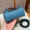 Hermes Kelly Doll 75 Blue Jean/i6 Rose extreme Swift Leather Gold Hardware