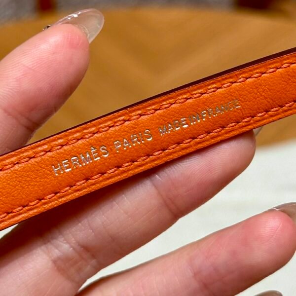 Hermes Kelly Doll CK93 Orange Full Handmade Swift Leather Silver Hardware