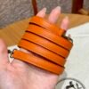 Hermes Kelly Doll CK93 Orange Full Handmade Swift Leather Silver Hardware