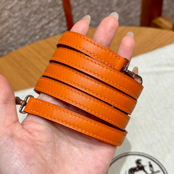 Hermes Kelly Doll CK93 Orange Full Handmade Swift Leather Silver Hardware