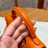 Hermes Kelly Doll CK93 Orange Full Handmade Swift Leather Silver Hardware