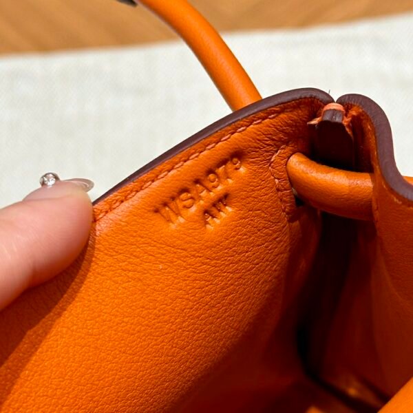 Hermes Kelly Doll CK93 Orange Full Handmade Swift Leather Silver Hardware