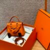 Hermes Kelly Doll CK93 Orange Full Handmade Swift Leather Silver Hardware