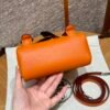 Hermes Kelly Doll CK93 Orange Full Handmade Swift Leather Silver Hardware