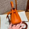 Hermes Kelly Doll CK93 Orange Full Handmade Swift Leather Silver Hardware
