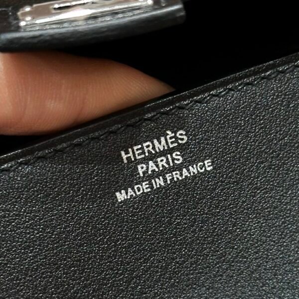 DDMode Hermes Kelly Doll Swift Leather CK89 Noir Silver Hardware Full Handmade