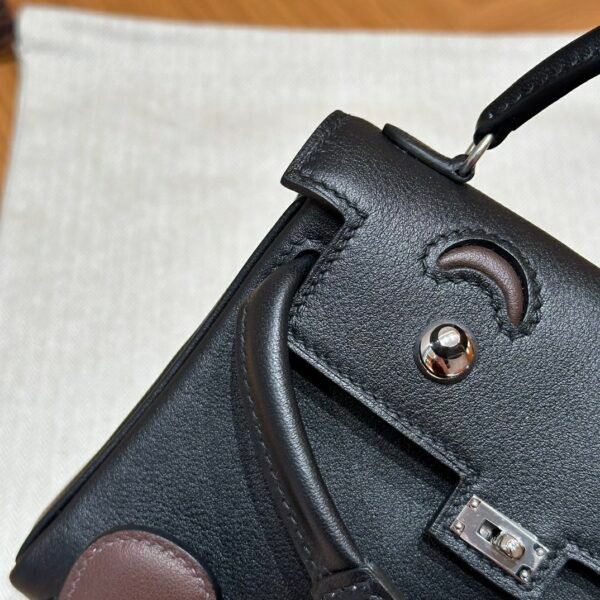 DDMode Hermes Kelly Doll Swift Leather CK89 Noir Silver Hardware Full Handmade