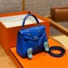 DDMode Hermes Kelly Doll 7T Blue electric Swift Leather Silver Hardware Handmade