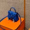 DDMode Hermes Kelly Doll 7T Blue electric Swift Leather Silver Hardware Handmade