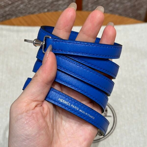 DDMode Hermes Kelly Doll 7T Blue electric Swift Leather Silver Hardware Handmade