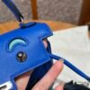DDMode Hermes Kelly Doll 7T Blue electric Swift Leather Silver Hardware Handmade