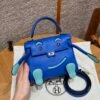 DDMode Hermes Kelly Doll 7T Blue electric Swift Leather Silver Hardware Handmade