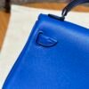 DDMode Hermes Kelly Doll 7T Blue electric Swift Leather Silver Hardware Handmade