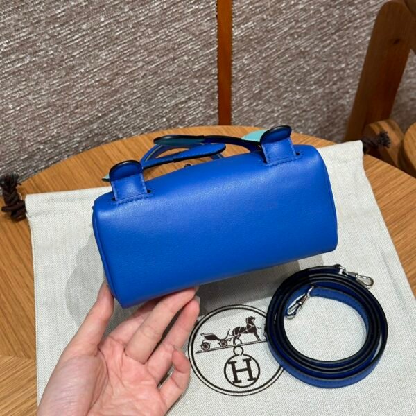 DDMode Hermes Kelly Doll 7T Blue electric Swift Leather Silver Hardware Handmade