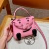 Full Handmade DDMode Kelly Doll 1Q Rose Co Nfetti Swift Leather Silver Hardware