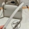 DDMode 80 Pearl Gray Swift Leather Full Handmade Kelly Doll Silver Hardware