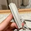 DDMode 80 Pearl Gray Swift Leather Full Handmade Kelly Doll Silver Hardware