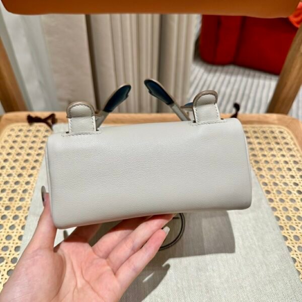 DDMode 80 Pearl Gray Swift Leather Full Handmade Kelly Doll Silver Hardware