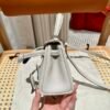 DDMode 80 Pearl Gray Swift Leather Full Handmade Kelly Doll Silver Hardware