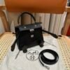 DDMode CK89 Black Swift Leather Full Handmade Kelly Doll Silver Hardware