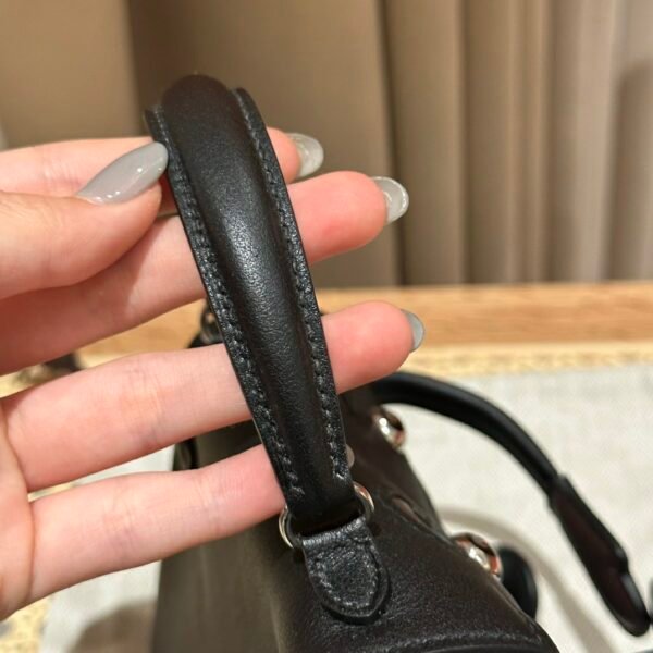 DDMode CK89 Black Swift Leather Full Handmade Kelly Doll Silver Hardware